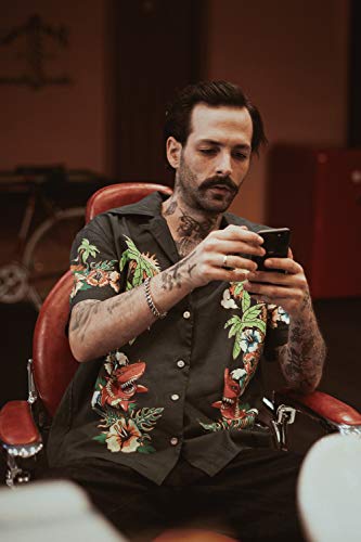 King Kerosin Mermaid Camisa, Azul Marino, XXXXL para Hombre