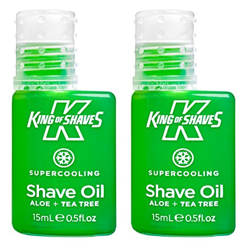 King of Shaves Aceite de afeitar superrefrescante, 15ml, paquete por dos unidades