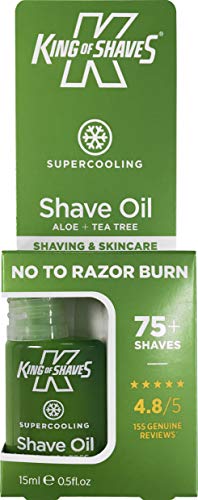 King of Shaves Aceite de afeitar superrefrescante, 15ml, paquete por dos unidades