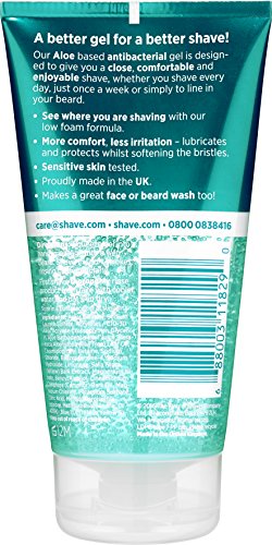 King of Shaves AlphaGel Gel de afeitado para pieles sensibles, antibacteriano, limpieza activa, 150 ml