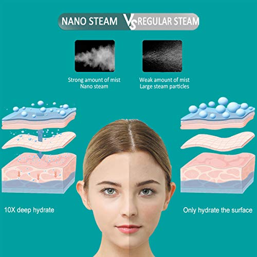 KINGA Nano Ionic Facial Steamer Inicio Spa Hot Mist 10Min Apertura Poros