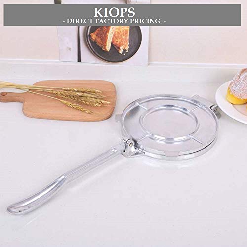 Kiops - Prensa de tortilla, de aluminio, para tortillas mexicanas Tacaos, manual, molde de tortilla, con mango resistente, plegable, 20 cm