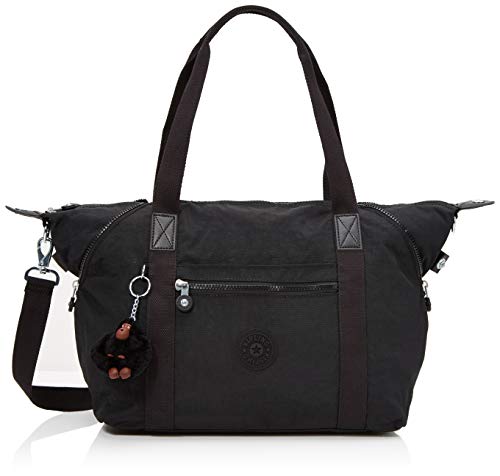 Kipling Art, Bolso Bandolera para Mujer, Negro, 44x27x20 cm