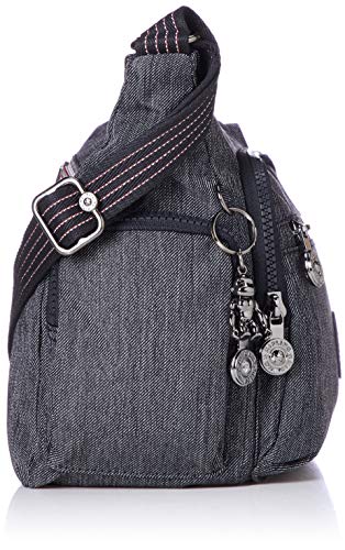 Kipling Gabbie S, Bolsos Bandolera para Mujer, Azul (Active Denim), 29x22x16.5 cm