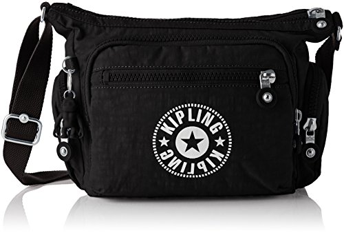 Kipling Gabbie S, Bolsos Bandolera para Mujer, Negro (Lively Black), 29x22x16.5 cm