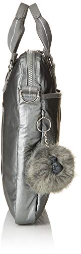 Kipling KAITLYN Maletín, 40 cm, 11 liters, Gris (Metallic Stony)