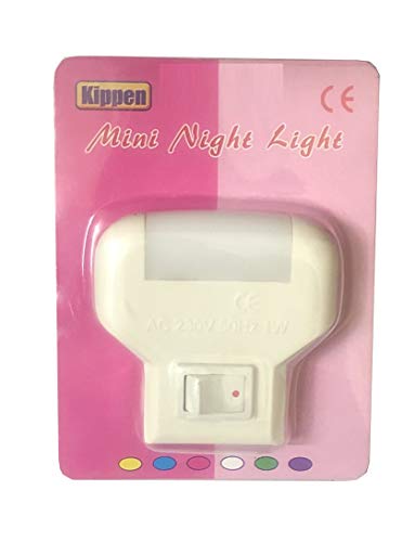 Kippen 1430 - Punto de luz nocturna con interruptor de encendido/apagado, color blanco