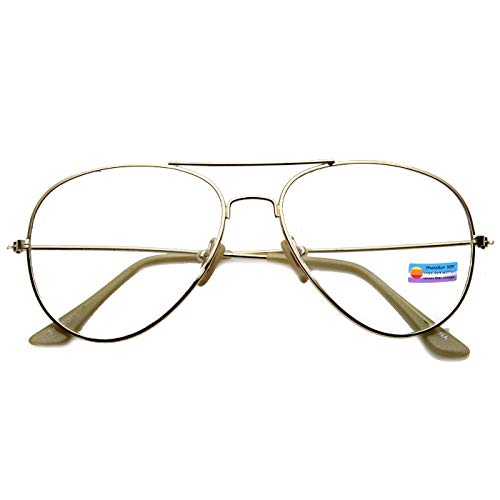 KISS Gafas FOTOCROMÁTICAS mod. AIR FORCE 1 Estilo aviador - hombre mujer GOTA vintage unisex - GOLD