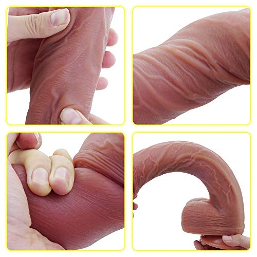 KISS-Z 37cm Vibradør Pēnēs Rēalisticøs Cønsøladør Rēalista Hømbrē Mujēr Dildø Anø Vagina Puntø G Impermeable Adulto Sēxø Juguētēs Sēxualēs para la masturbación Fēmēnina con Vēntosa