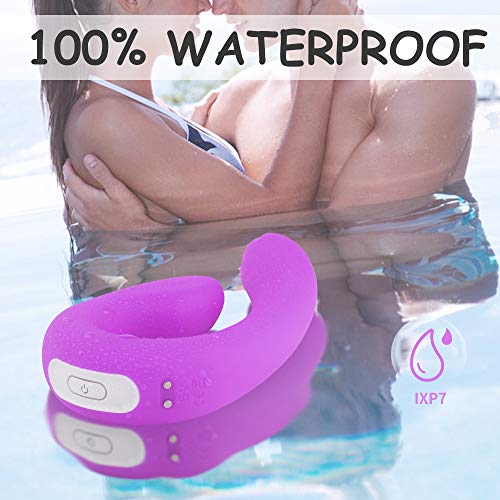 Kissplay Vībrǎdôręș Mujer Vibradôr para Paréjas, Tipo U Vībrǎdoręș para Mujer,doble Motor de 9 Modos, Bràgàș Mujer Pareja Clítóris, Estimulạción Clítóris Puntó Ġ, magnético recargable Purple