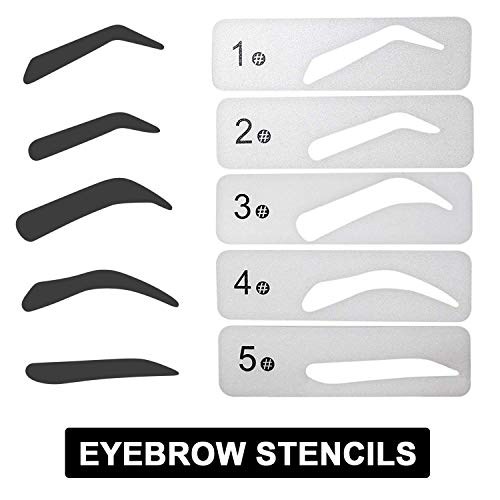 Kit Cuidado de las Cejas - Set 12 Piezas con Navaja, Cepillo, Pinzas, Tijeras, Cepillo Spoolie - Todo en un Estuche - Kit Perfecto dar Forma a las Cejas - Grooming Set