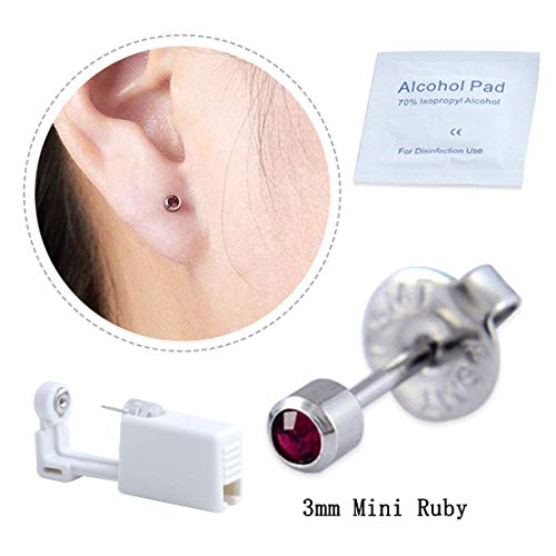 Kit de 2 pistolas para piercing en la oreja desechables, esterilizadas, sin dolor