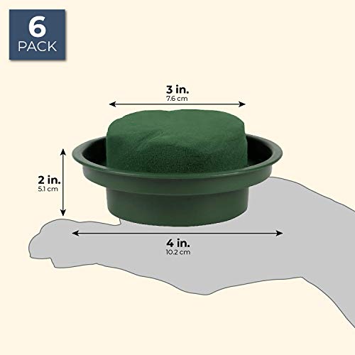 Kit de arreglo de flores - Paquete de 6 bolas redondas de espuma floral en un solo diseño para centro de mesa, flores de pasillo de boda, decoración de fiestas, verde