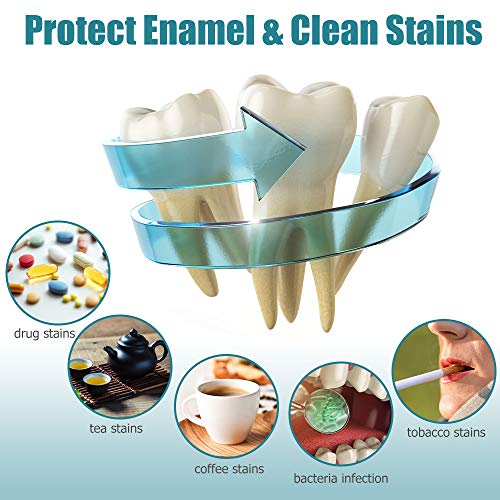 Kit de Blanqueamiento Dental,Kit de Blanqueamiento de Dientes,Profesional Teeth Whitening Kit con Bandeja bucal, 10 Tiras Blanqueadoras de Dientes