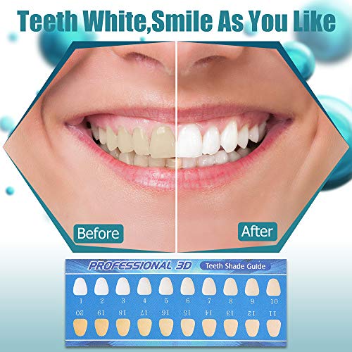 Kit de Blanqueamiento Dental,Kit de Blanqueamiento de Dientes,Profesional Teeth Whitening Kit con Bandeja bucal, 10 Tiras Blanqueadoras de Dientes