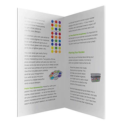 Kit de Cultivo de Flores Pinta y Planta - Cultiva Cosmos, Zinnia, Flores de Caléndula: Incluye Todo lo Necesario para Pintar y Plantar: un Gran Regalo para los niños - Stem