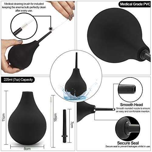 Kit de enemas de uso anal para el estreñimiento, de silicona, para la ducha, Unisex, aprobado por la FDA