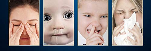 Kit de enjuague sinusal Limpiador nasal Aspirador Limpiador de lavado de nariz eléctrico Irrigator para rinitis Alergias Bebé adulto Profundamente limpio 3 boquilla de pulso,White,210x150x100mm