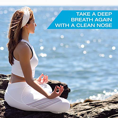 Kit de Lavado Nasal de Tilcare - Máquina perfecta e Irrigador Nasal para aliviar los senos nasales y las alergias - Electric Neti Pot que limpiará su nariz- Viene con una toalla y 30 paquetes de sal