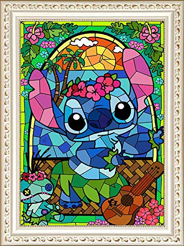 Kit de pintura de diamantes de imitación de superhéroe kriptoniano para adultos, en 5D para manualidades, juego de regalo con piedras de cristal de diamantes de imitación, 30x40 cm Lilo & Stitch