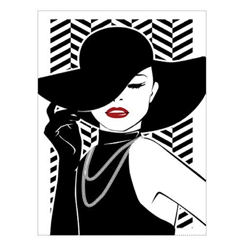 Kit de pintura diamantes grande 5D, kit cuadros por numeros pintura diamante cristal dama de la moda manualidades punto de cruz suministro artes artesanales lienzo decoración de la pared 30x40cm