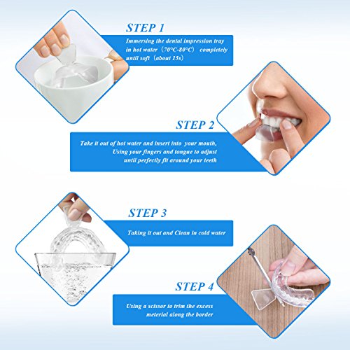 Kit de Protección Dental 4 piezas, Y.F.M Protector Bucal Cuidado Dentadura Ferula Dental Bruxismo Rechinar Dientes Imprescindible para Atletas