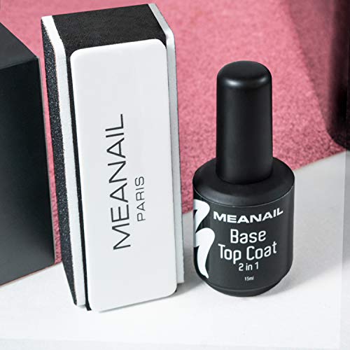 Kit de Recambio Esencial Manicura Meanail Paris: Primer, Base, Top Coat - Ideal para lampara secadora de uñas semipermanentes - Incluye aceite para cutículas Bio, remover y cleaner.