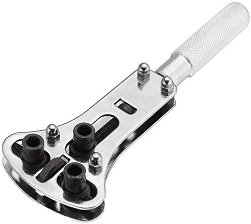 Kit de reparación de Reloj Juego de Herramientas de reemplazo de batería de Reloj en Estuche de aleación de Aluminio Herramienta de reparación de Correa de Reloj para Reparar Varios Relojes (37 p