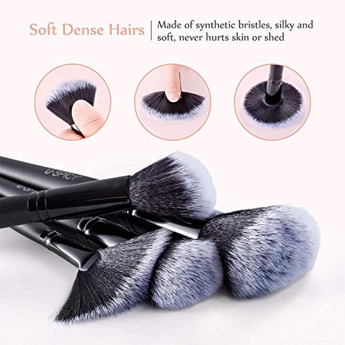 Kit esencial de brochas de maquillaje, 32 piezas, con bolsa de viaje