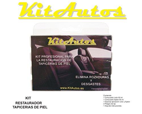 KITAUTOS KRTP1 Kit restauracion tapicerias de Piel,Color Negro, 15