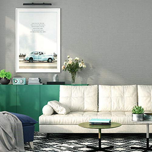 Kitchen-dream Papel pintado de color sólido, papel pintado de PVC autoadhesivo, papel pintado autoadhesivo de 45 cm x 10 m, papel pintado de dormitorio para paredes (gris claro)