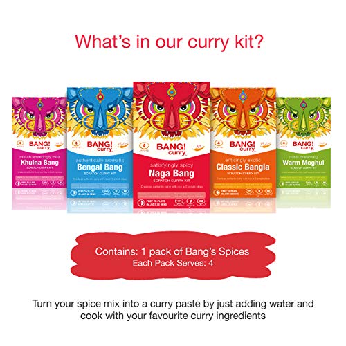 Kits Bang Curry | Crea un Auténtico Plato de Curry | Selección de Curry | Especias De Curry | Apto para Dieta Vegana y Cetogénica | + Ebook Gratuito con Nuestras Mejores Recetas