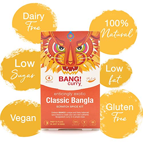 Kits Bang Curry | Crea un Auténtico Plato de Curry | Selección de Curry | Especias De Curry | Apto para Dieta Vegana y Cetogénica | + Ebook Gratuito con Nuestras Mejores Recetas