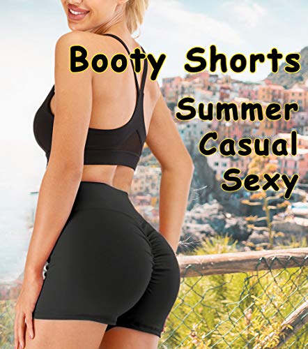 KIWI RATA Mallas Push Up Cortas Fitness Pantalones Cortos Mujer Deportivos Cintura Alta Yoga Leggings Pantalón de Verano Leggins Shorts Casuales Elásticos Cómodo y Transpirable