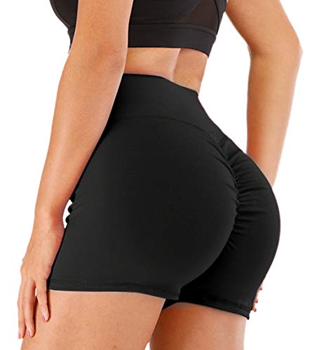 KIWI RATA Mallas Push Up Cortas Fitness Pantalones Cortos Mujer Deportivos Cintura Alta Yoga Leggings Pantalón de Verano Leggins Shorts Casuales Elásticos Cómodo y Transpirable