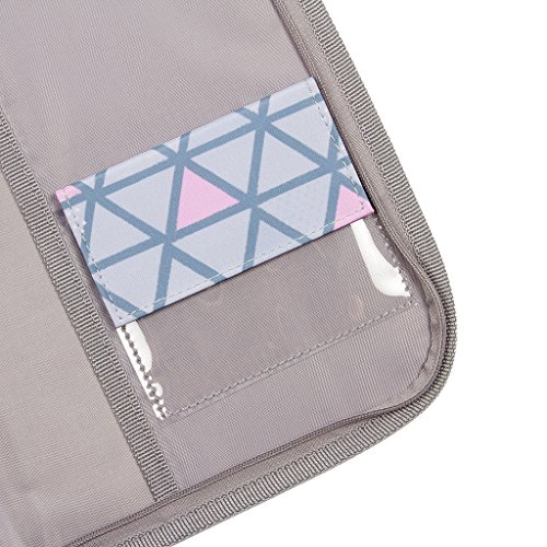 Kiwisac Portadocumentos Bebé Trendy Crosses | Guarda Calendario de Vacunas Bebé y Documentos del Bebé, Cierre con cremallera, Original y Divertido, Color Rosa, 24x17 cm