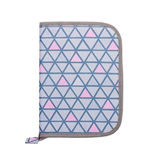 Kiwisac Portadocumentos Bebé Trendy Crosses | Guarda Calendario de Vacunas Bebé y Documentos del Bebé, Cierre con cremallera, Original y Divertido, Color Rosa, 24x17 cm