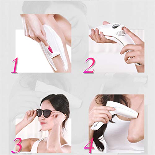 KJX Dispositivo de depilación para Hombres y Mujeres, lámpara Multifuncional, 5 Niveles de Ajuste de luz, Seguro, Suave y Efectivo, sin Efectos Secundarios, Larga Vida útil