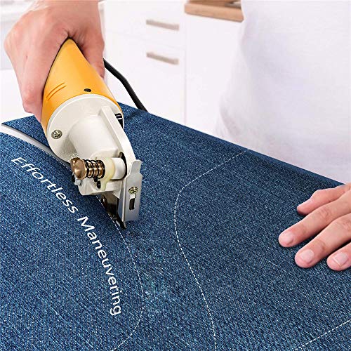 KKTECT Cortador de tela rotatorio eléctrico Mini Máquina de corte manual de cuchillas redondas de 2"y tela Tijeras de corte de tela eléctricas portátiles Ropa Zapatos Sombreros Cultivo