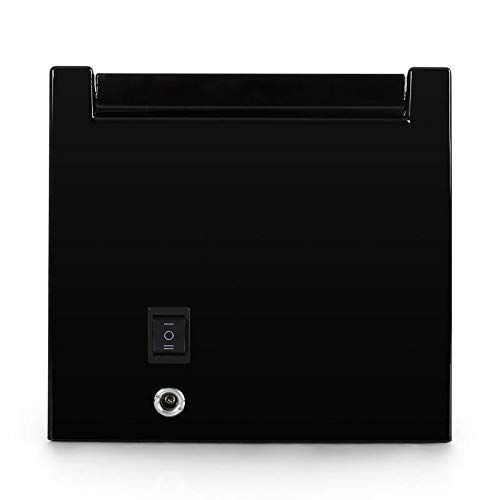 Klarstein 8PT1S Watch Winder for 1 Watch (Small Footprint Inslauf/Clockwise Viewing Window - Black