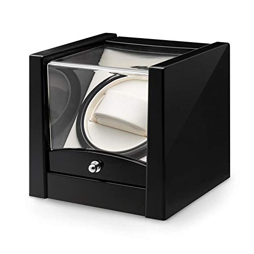 Klarstein 8PT1S Watch Winder for 1 Watch (Small Footprint Inslauf/Clockwise Viewing Window - Black