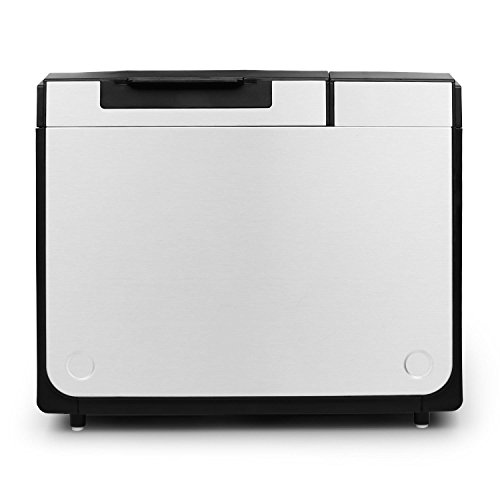 Klarstein Country Life - Panificadora, Panificadora automática, 615 W, Tostado regulable, Temporizador, 12 Programas, Mermeladas, Antiadherente, Pantalla LCD, Carcasa de acero, Plateado