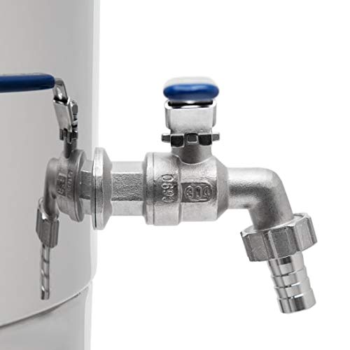 Klarstein Mundschenk - Caldera de maceración y mosto, Elaboración cerveza, Acero inoxidable, 50 L, Calentador 3000 W, Plateado