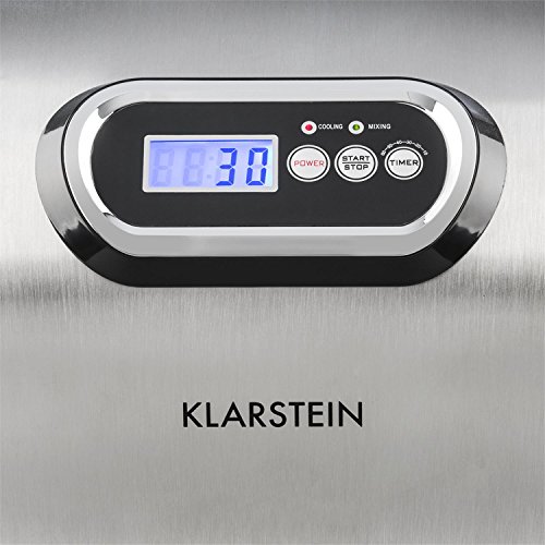 Klarstein Sweet Dreams - Heladera, Máquina de helados, Yogurtera, Compresor, Para helados yogures caseros, 1,5 Litros, Temporizador configurable, Sacabolas de helado, 150 W, plateado