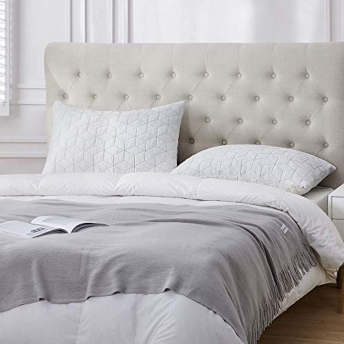 KLAS REMO Almohada Cervical para Dormir Almohada Espuma Memoria Triturada con Funda Cremallera, Firmeza Media, 50 x 90 cm - Extragrande (King)