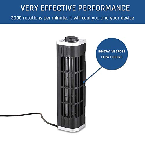 KLIM™ Zephyr + Súper Ventilador de Triple función + Nuevo 2020 + Silencioso y Efectivo + Diseño Elegante + Refrigeración innovadora de Flujo Cruzado a 3000 RPM