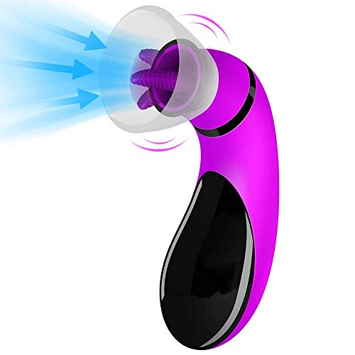 KLYH Vìbrádór de Lengua de Sūcćioñ del ClíToris Estimulador Clítórìš con 7 Potentes Módós de Vībrãciõn de Sūcćioñ Y 3 Velocidades, Carga USB, Juguétés Séxuạl en Paréjas