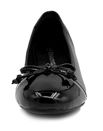 Knixmax Bailarinas/Mary Jane Merceditas para Mujer, Zapatos Plano Verano para Caminar, Zapatillas de Ballet de Piel Mocasines Transpirables Cómodos Moda Loafers Zapatos de Conducción, Negro EU38