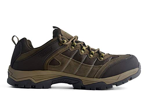 Knixmax-Zapatillas de Montaña para Mujer, Zapatos de Senderismo Calzado de Trekking Escalada Aire Libre Zapatos Low-Top Impermeable Antideslizante Zapatos de Trekking (Marrón, Gris) Brown-4