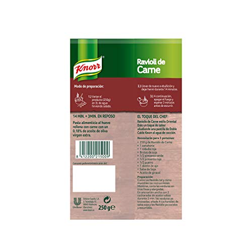 Knorr - Ravioli de carne, 250 g